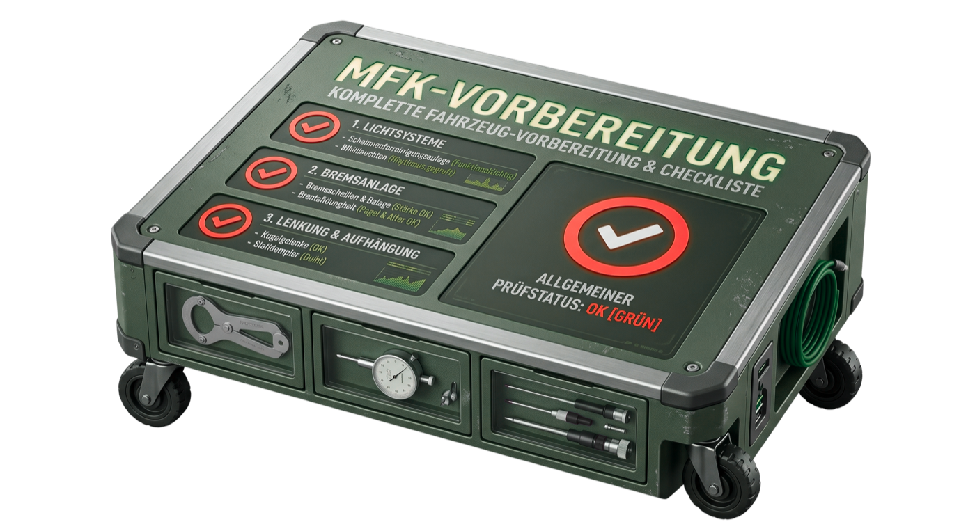 MFK-Vorbereitung — mobile Prüfstation mit Checkliste